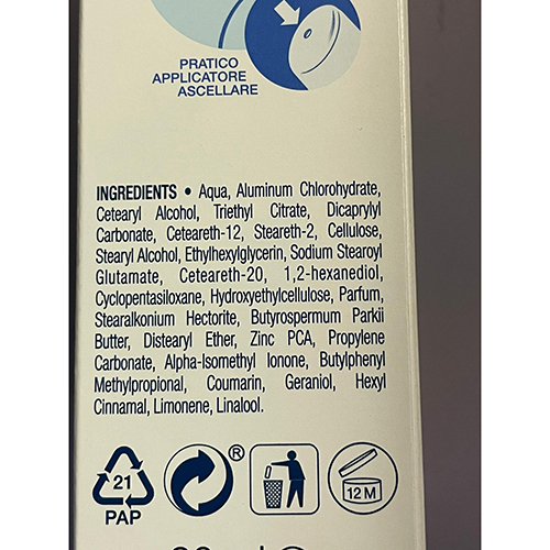 Deodorant cream
