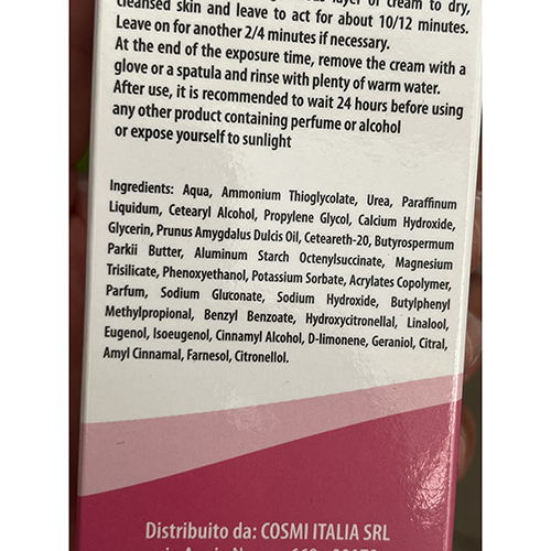 Depilatory cream