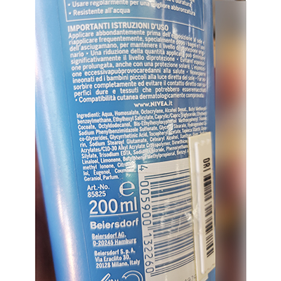 Sunscreen milk
