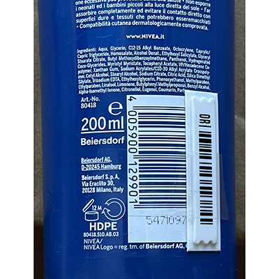 Sunscreen milk