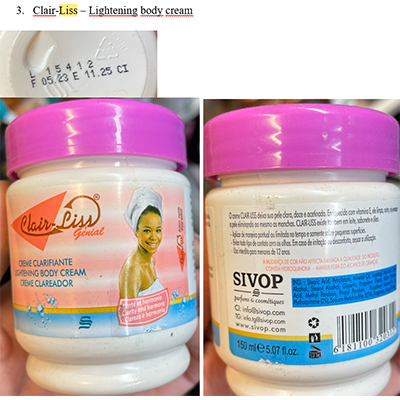 Skin lightening cream