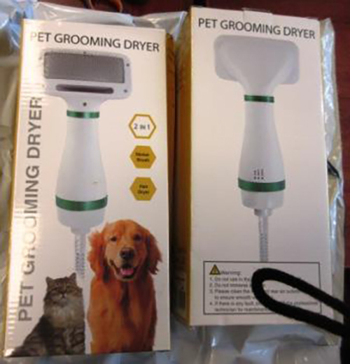 Pet grooming comb and dryer