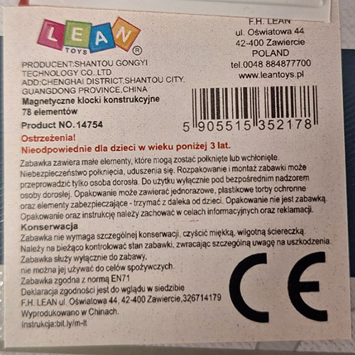 Magnetic toy set