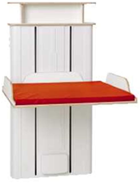 Baby changing table with plastic mattress