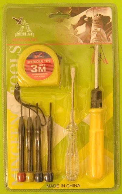 Tool set with voltage tester