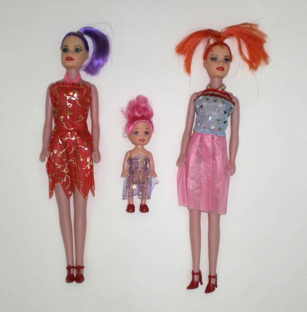 Set of plastic dolls