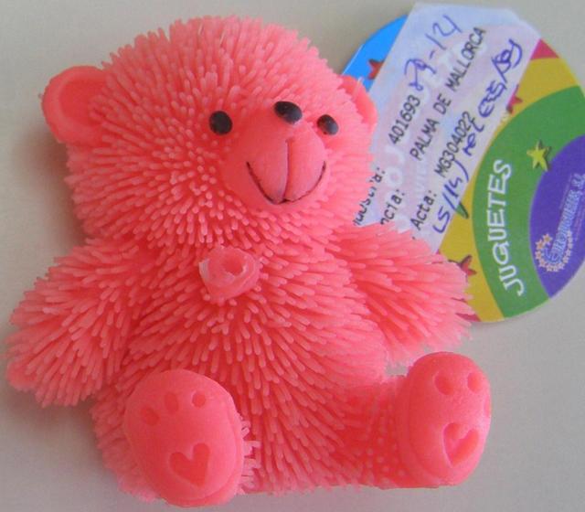 Plastic teddy bear with light