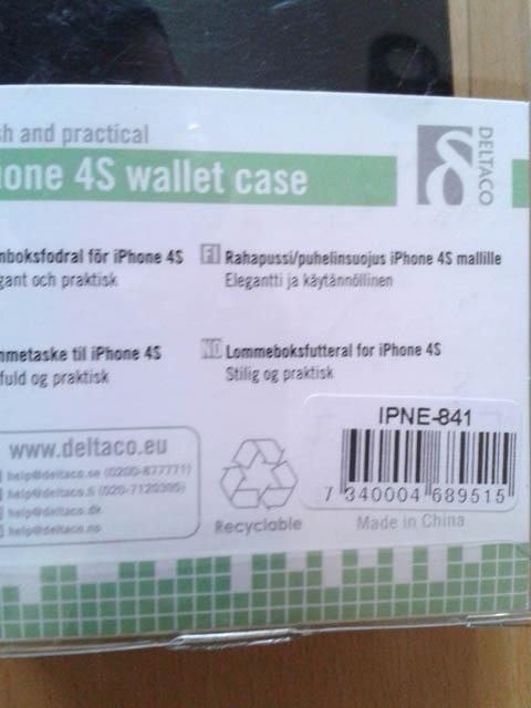 Wallet case for smartphones
