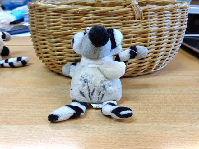Key-ring with soft toy