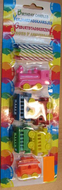 Birthday candles with toys