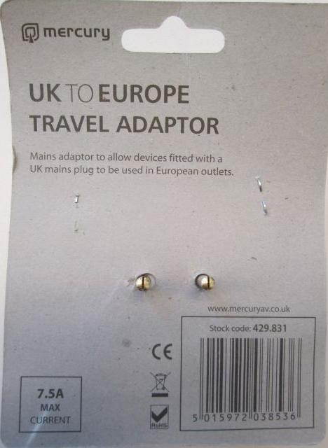 Travel plug adaptor