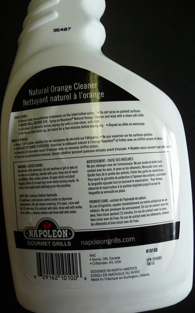 Grill cleaning spray
