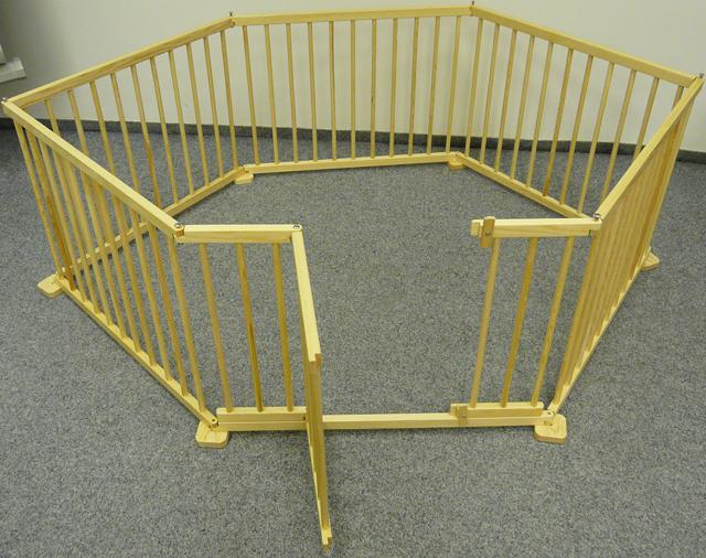 Babies' playpen with a gate