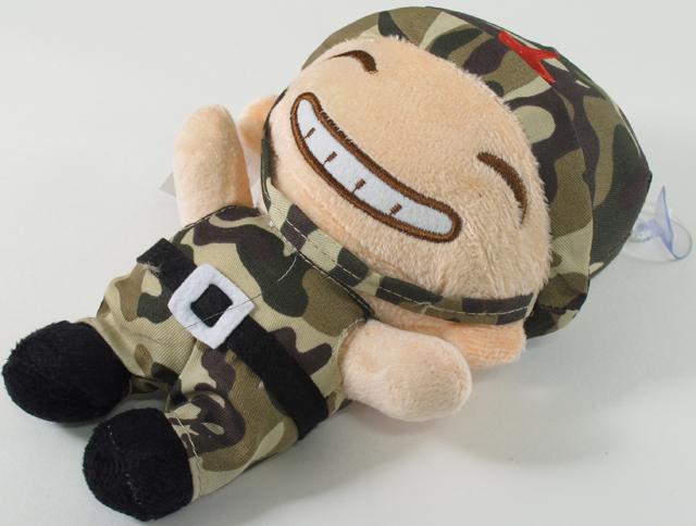 Soft toy with suction cup