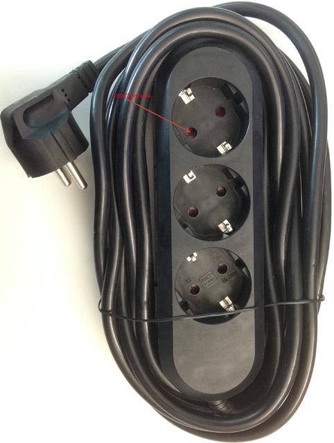 Mains extension lead