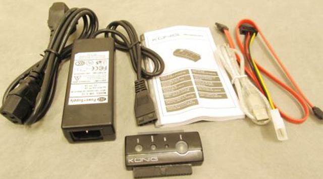 External hard drive with power supply