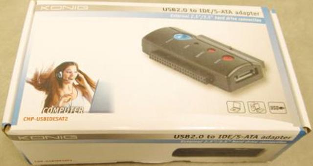 External hard drive with power supply