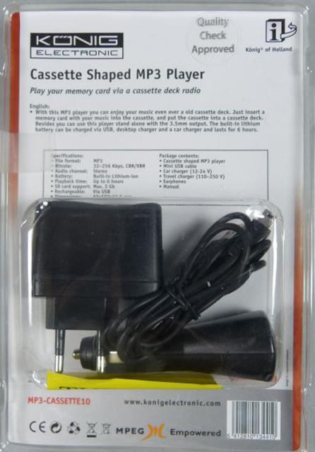 MP3 player with battery charger