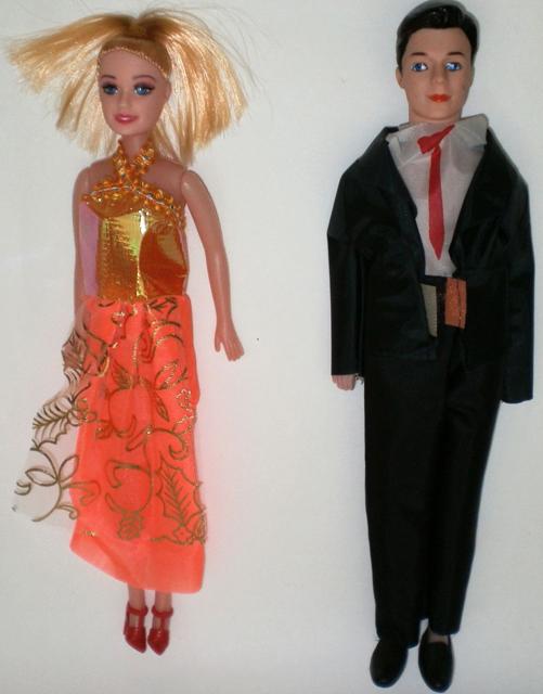 Set of plastic dolls