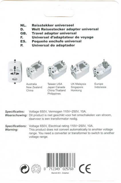 Travel plug adapter