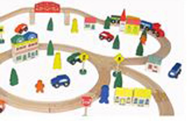 Wooden train set