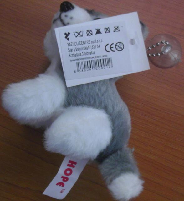 Plush dog with suction cup