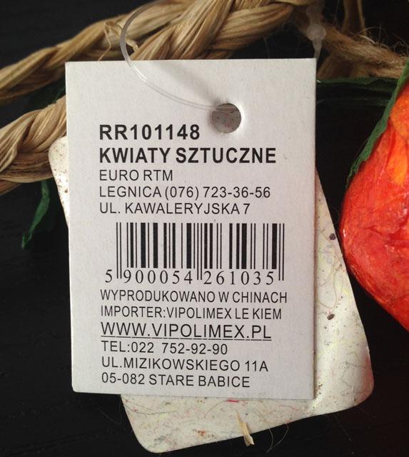 Decorative fruit and vegetables