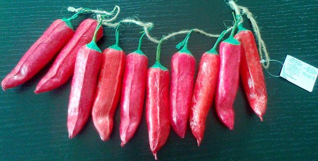 Decorative fruit and vegetables
