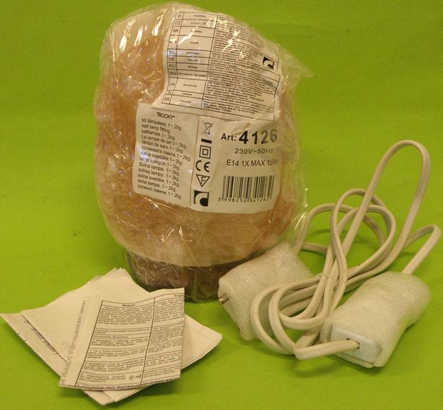 Salt crystal lamp