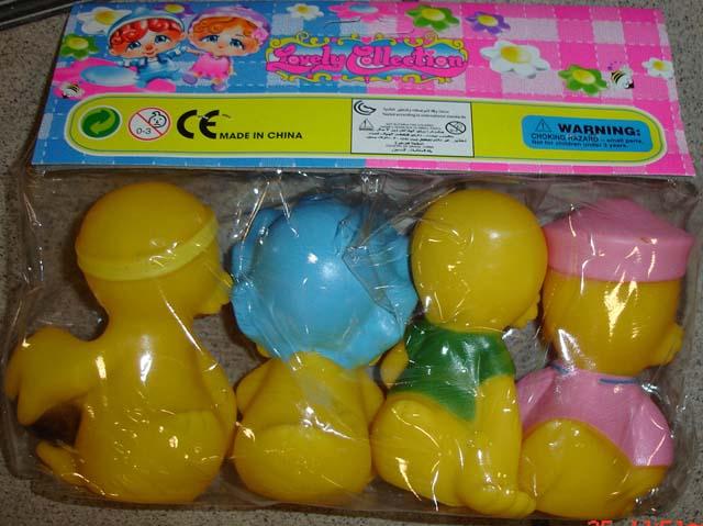 Plastic toy ducks
