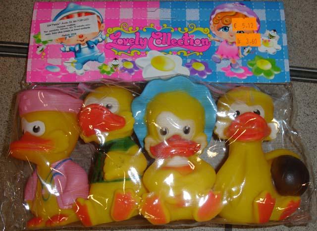 Plastic toy ducks