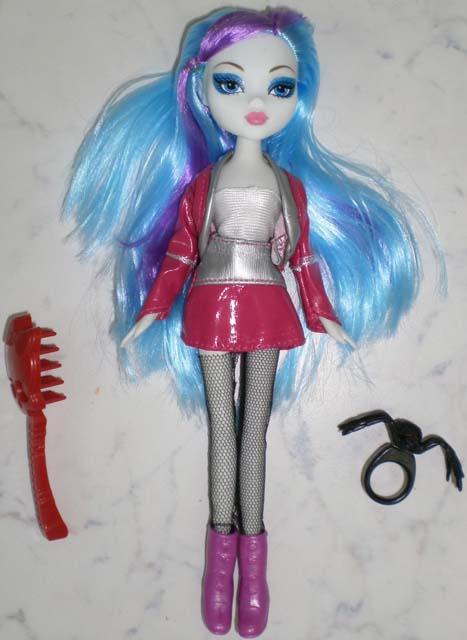 Plastic doll with accessories