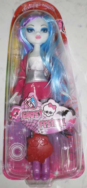 Plastic doll with accessories