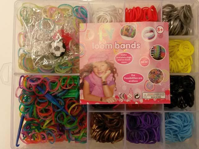 Loom bands with charms