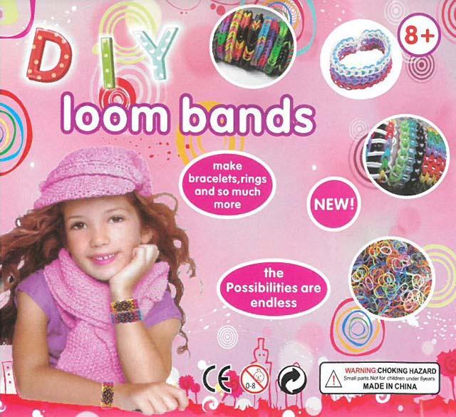 Loom bands with charms
