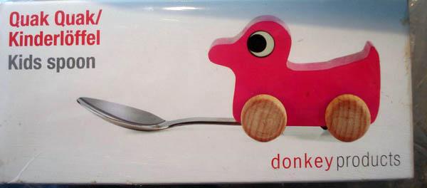 Wooden duck with spoon