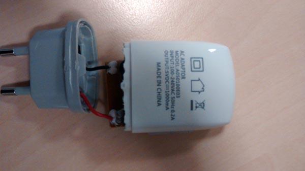 Mobile phone with charger