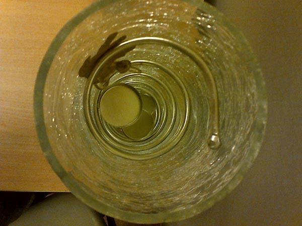 Glass candle-holder