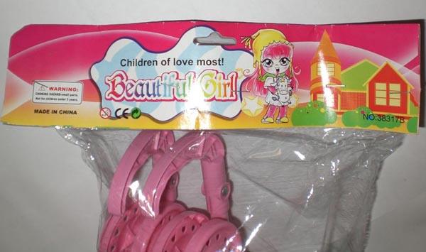Toy pushchair with doll