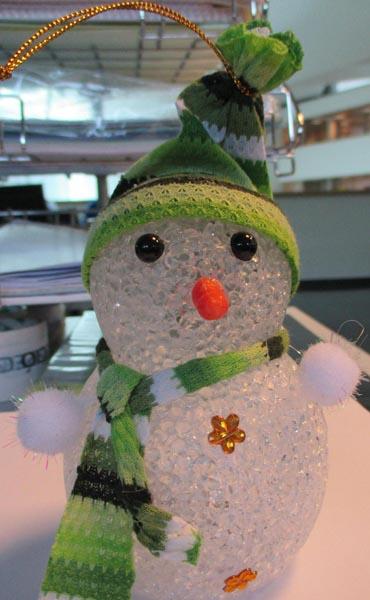 Snowman with light
