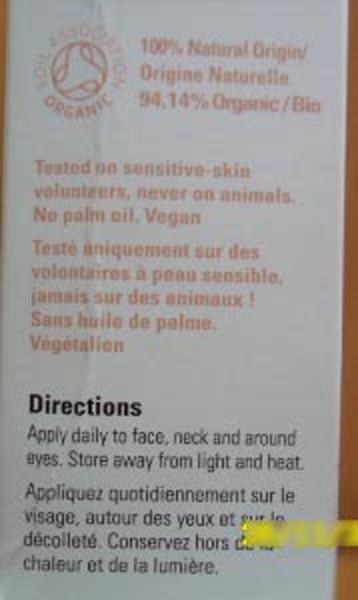 Moisturising face cream