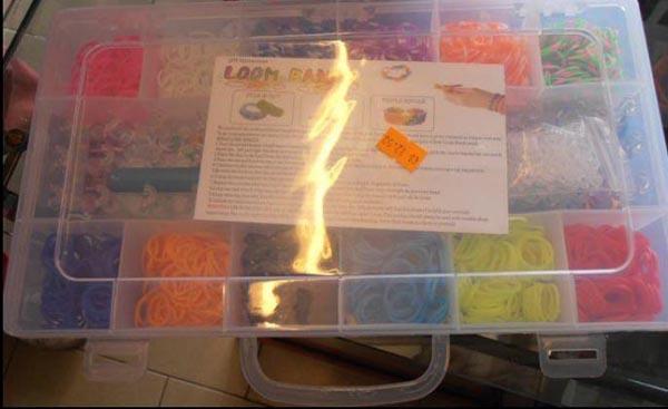 Loom bands with charms
