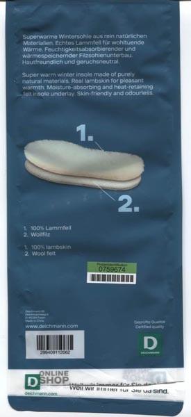 Lambskin insoles