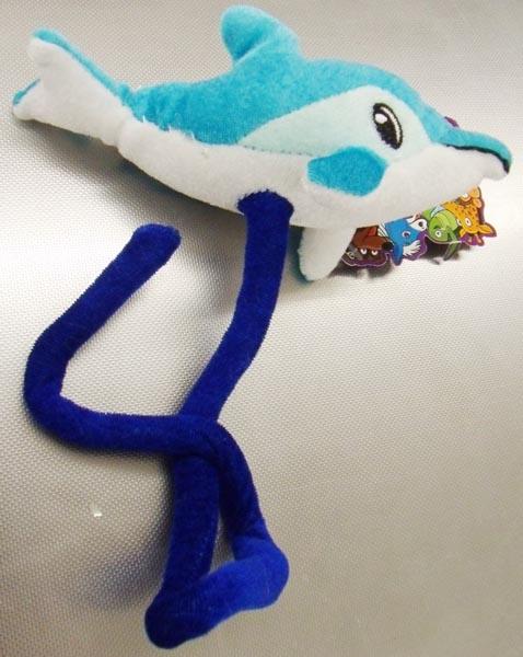 Soft toys on a flexible stick