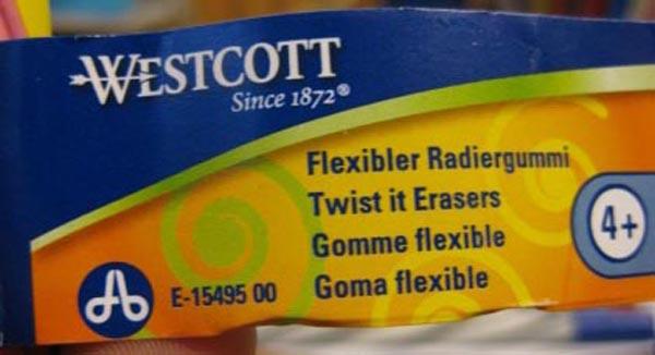 Flexible erasers