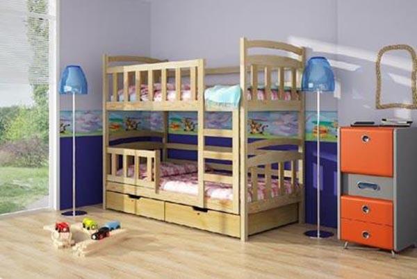 Wooden bunk bed