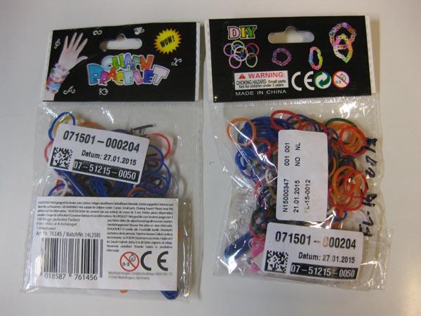 Loom bands with charms