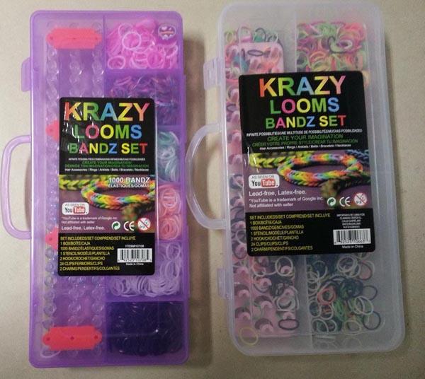 Loom bands with charms