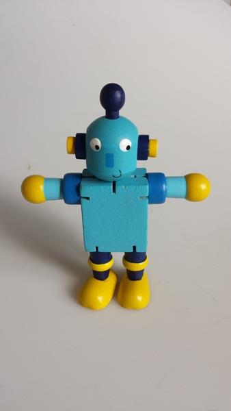 Wooden toy robot