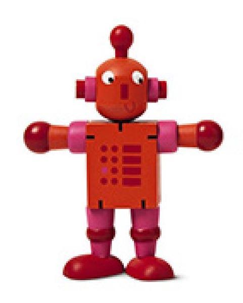 Wooden toy robot